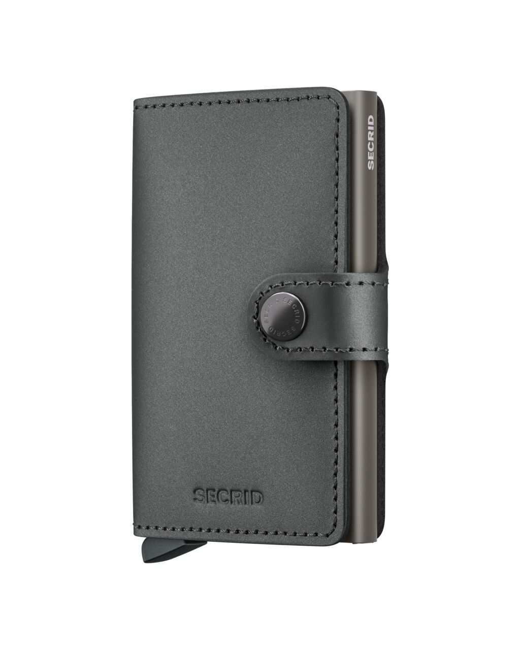 Kožená peněženka SECRID Miniwallet Matte Satin Steel šedá