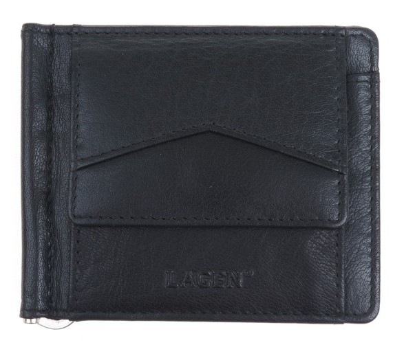 Kožená dolarovka Lagen 2018 černá