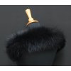 Kožešinový lem / límec kapuci z finského mývalovce - 2087 BLACK