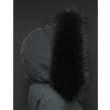 Kožešinový lem / límec kapuci z finského mývalovce - 2087 BLACK