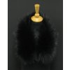 Kožešinový lem / límec kapuci z finského mývalovce - 2087 BLACK
