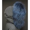 Kožešinový lem na kapuci z finského mývalovce 1056 BLUE 2. JAKOST