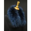 Kožešina lem / límec na kapuci z finského mývalovce 10014 BLUE 60 CM KRÁTKÝ