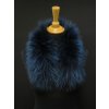 Kožešina lem / límec na kapuci z finského mývalovce 10014 BLUE 60 CM KRÁTKÝ