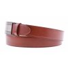 Pánský kožený opasek Penny Belts 3557 s plnou sponou AUTOMAT hnědý (Velikost opasku = obvod vašeho pasu (cm) 85 cm)