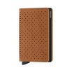 Kožená peněženka SECRID Slimwallet Perforated Cognac koňaková