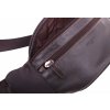 Kožená ľadvinka Hexagona 291116 tmavohnedá koža + nylon