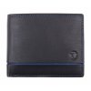 Menšia pánska kožená peňaženka Segali 1806 čierna/tmavomodrá