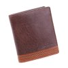 Pánska kožená peňaženka Segali W81042 tmavohnedá + koňakovo hnedá
