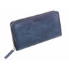 Velká kožená peněženka na zip Segali 612.06.9086 tmavě modrá