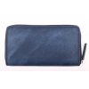 Veľká kožená peňaženka na zips Segali 612.06.9086 tmavo modrá