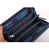 Veľká kožená peňaženka na zips Segali SG - 7065 tmavo modrá