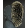Kožušina lem / golier na kapucňu z fínskeho mývala 10061 Black Natur