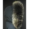 Kožušina lem / golier na kapucňu z fínskeho mývala 10064 Black Natur