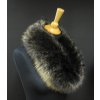 Kožušina lem / golier na kapucňu z fínskeho mývala 10064 Black Natur