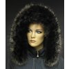 Kožešina lem / límec na kapuci z finského mývalovce 10064 Black Natur