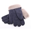 Kožešinové rukavice prstové PR72 tmavě modrý velur vel. M/L