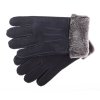 Kožešinové rukavice prstové PR79 černé velur vel. S/M melírovaný vlas kožešiny