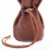 Kožený měšec z hladké teletiny VELKÝ - koňakově hnědý ME - 40