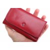 Kožená peněženka Cosset 4510 Red Komodo červená