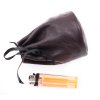 Malý kožený měšec ME-55 tmavě hnědý hladký