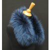 Kožešina lem / límec na kapuci z finského mývalovce 6080 BLUE 60 CM KRÁTKÝ