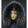 Kožešinový lem na kapuci z mývalovce - 9070 BLACK BROWN