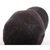 Luxusní kožená kšiltovka KS21 tmavě hnědá broušená skopovice