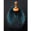 Kožušinový lem na kapucni z fínskeho mývala - 2060 PETROL BLUE 50 cm krátky 2. AKOSŤ