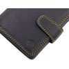 Pánska kožená peňaženka Segali 1618 čierna so žltým štepovaním