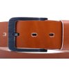Pánský kožený opasek Black Hand 106-70 koňakově hnědý