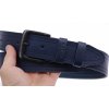 Pánský kožený opasek Black Hand 003-40 modrý
