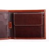 Pánska kožená peňaženka Hajn 152701.5 koňakovo hnedá + biele štepovanie a tmavohnedé vnútro