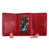 Malá dámska kožená peňaženka Cosset 4509 Red Komodo červená