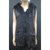 Kožešinová vesta z králíka KLARA dlouhá - tmavě šedá