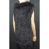 Kožešinová vesta z králíka KLARA dlouhá - tmavě šedá