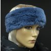 Kožešinová čelenka/nákrčník S66 modrá