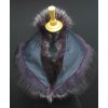 Kožušinový golier zo striebornej líšky LS269 Silver/Purple