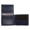 Pánska kožená peňaženka Segali 753.115.026 čierna + modrá