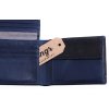 Pánská kožená peněženka Segali 753.115.026 černá + modrá
