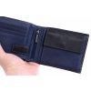 Pánska kožená peňaženka Segali 753.115.2007 čierna + modrá