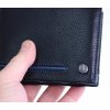 Pánska kožená peňaženka Segali 753.115.2007 čierna + modrá