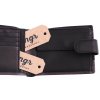 Pánská kožená peněženka Segali 951.320.005 LZ černá + šedá + zip