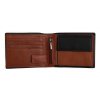 Pánská kožená peněženka Segali 755.139.2007 černá + koňakově hnědý vnitřek