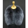 Kožešina na kapuci z finského mývalovce - 9023 tmavě šedá + melír
