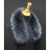Kožešina na kapuci z finského mývalovce - 9025 tmavě šedá + melír KRÁTKÝ 60 CM 2. JAKOST