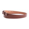 Dámský úzký kožený opasek Penny Belts 2070 hnědý