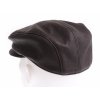 Pánská kožená čepice s kšiltem - bekovka BE17 tmavě hnědá hladká teletina