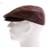 Pánská kožená čepice s kšiltem - bekovka BE21 kaštanově hnědá