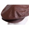 Pánská kožená čepice s kšiltem - bekovka BE21 kaštanově hnědá
